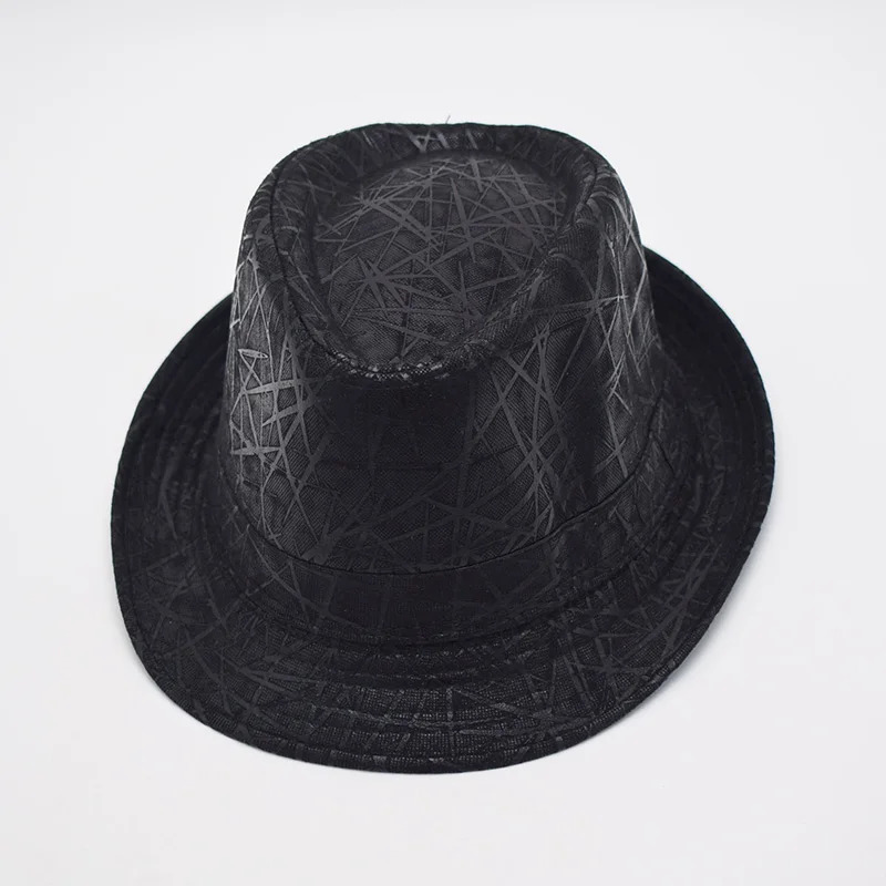 LongBaili Spring Leather Fedora Hat Trilby Jazz Hat Mens Fedora Hat 250325