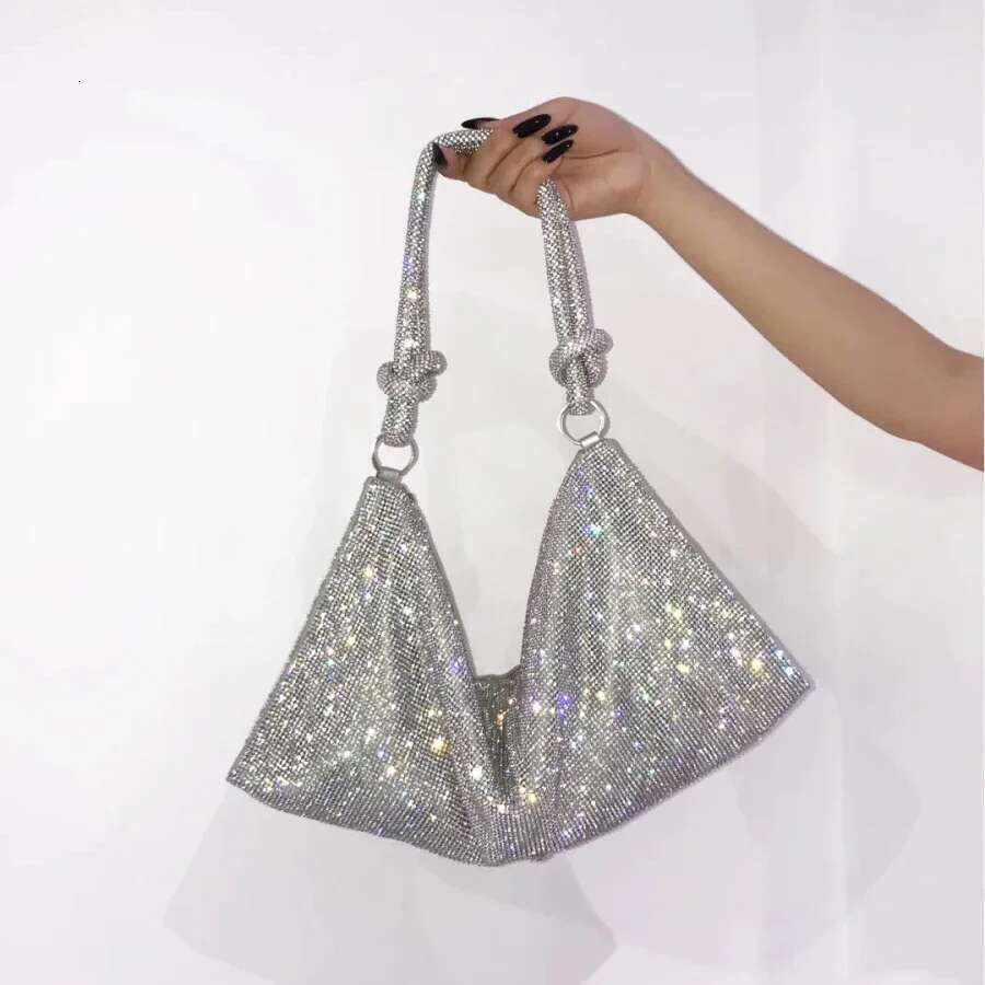 Women's Bags Designer hobo shoulder bag handmade Shining Rhies Evening clutch Bag Purse Crystal Purses and handbag Hobo Bags