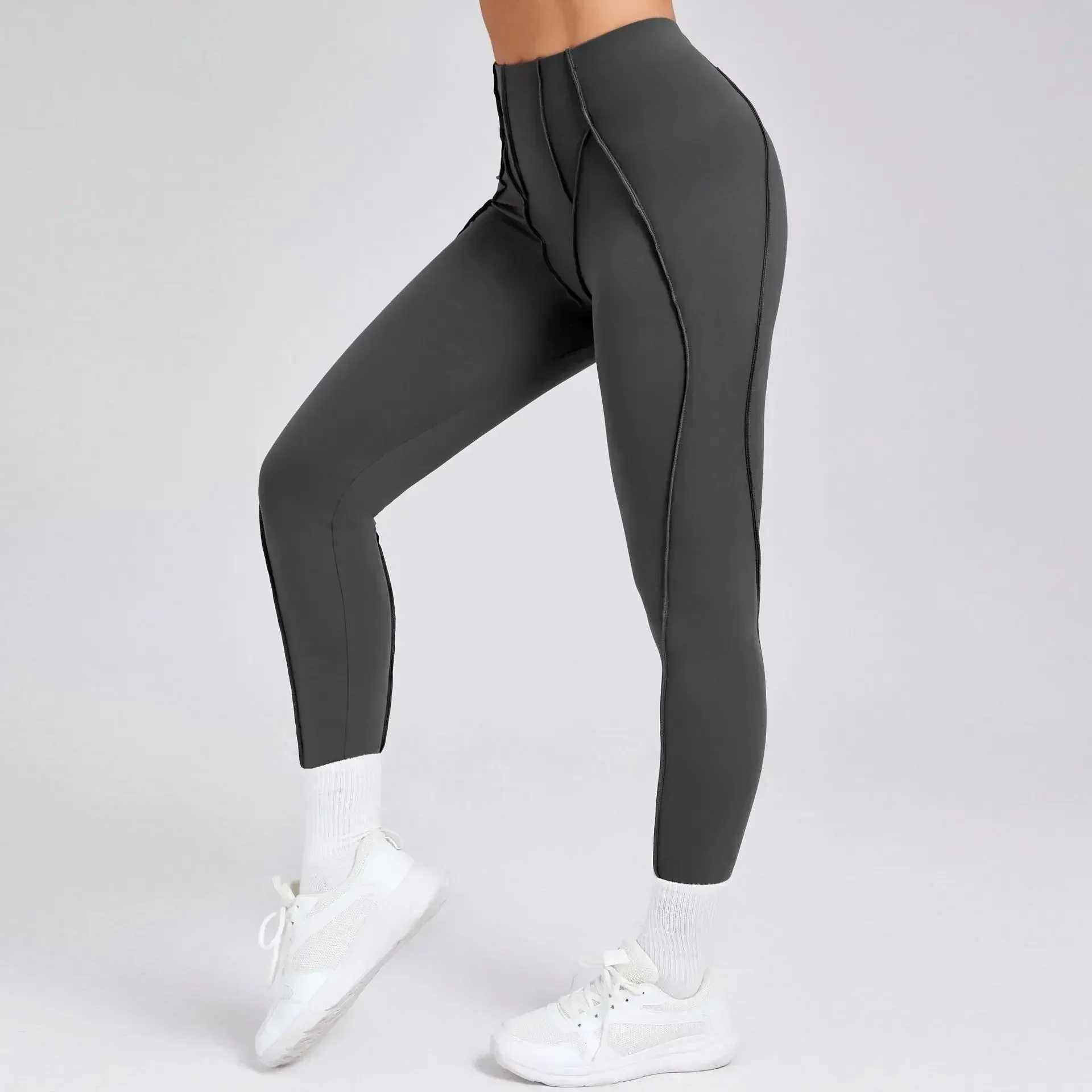 Seamless yoga legs sports pants fitness high waist peach hip lifting training running exercise womens gym legs W250326