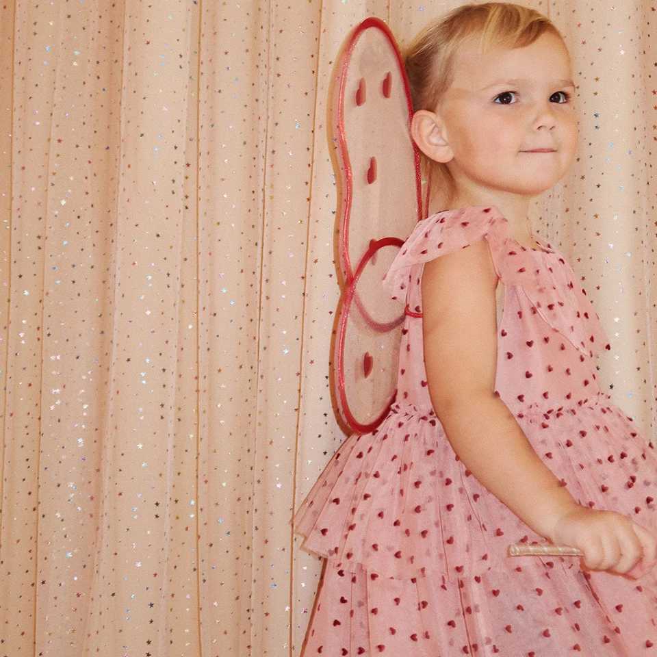 New 2024 KS Childrens Cat Net Dress Christmas Girl Love Glitter Dress Baby Cute Skiing Children Voile Princess Dress Carnival Par W250326