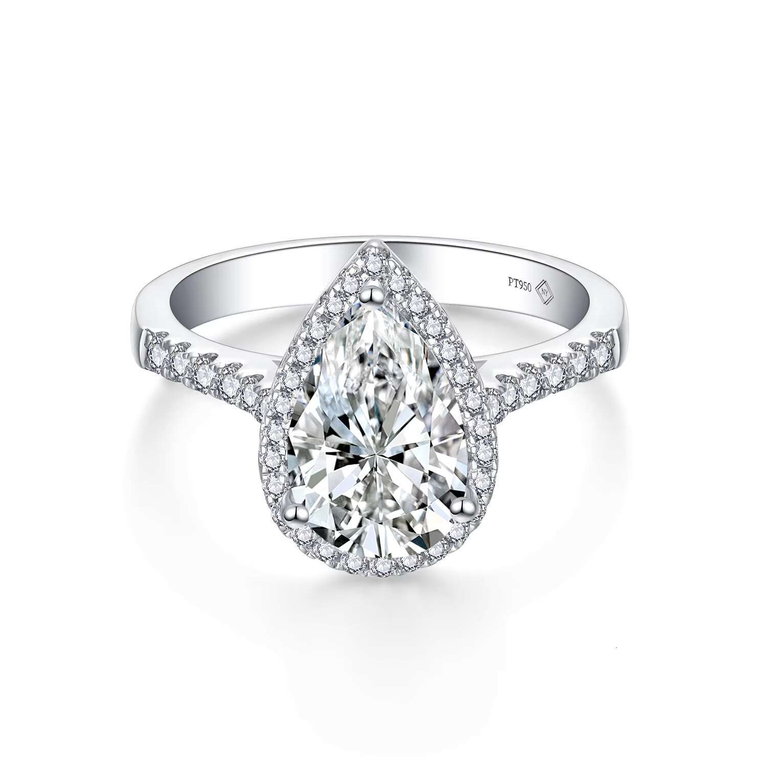 Luxury Jewelry 925 Sterling Silver Ring Out Pear Cut Moissanite Ring High Quality Trendy for Engagement Wedding VVS Ice 7*11mm