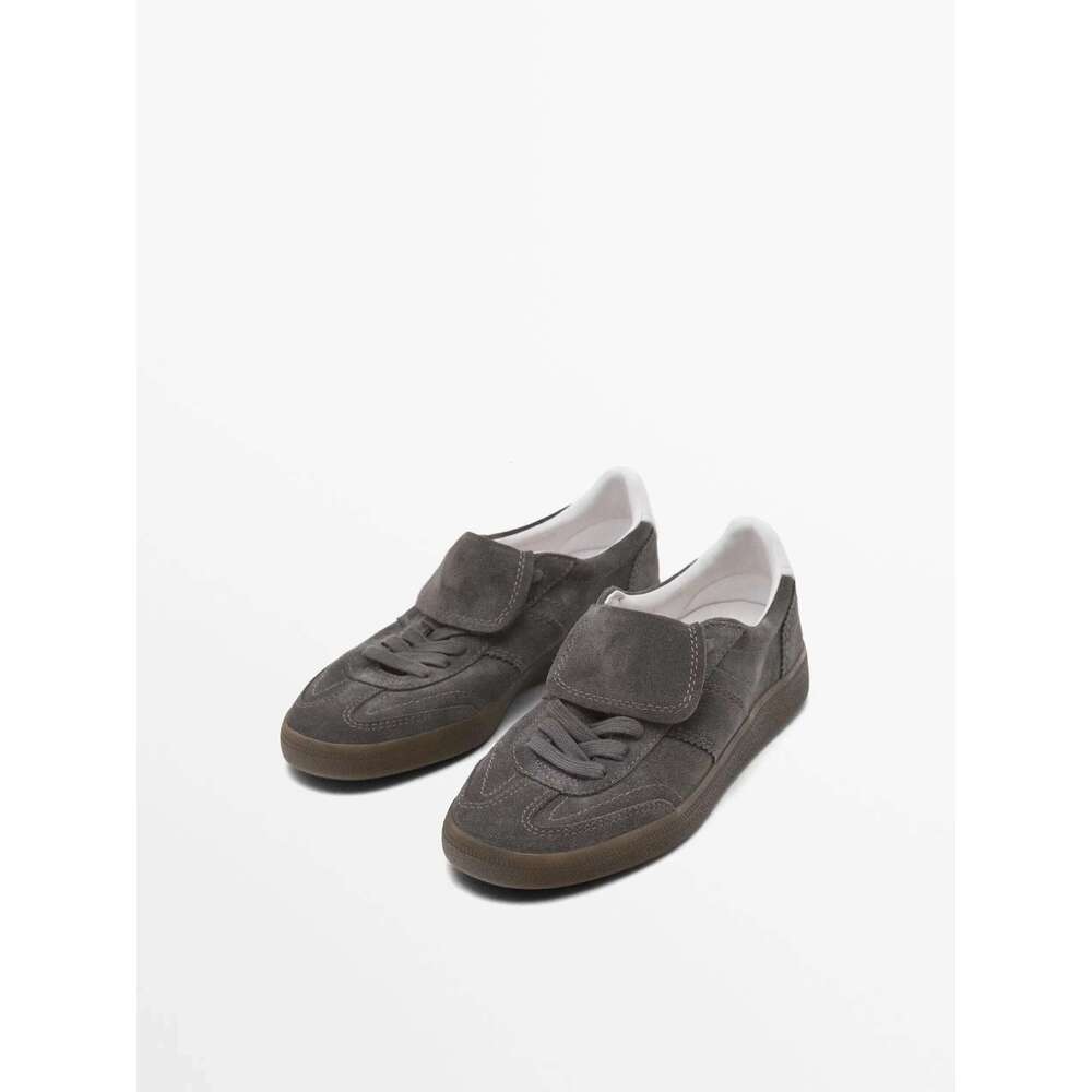 Fashion Sneakers Men Women Cow Suede Lace Up Walking Flip-Top Design Unique Skateboard Shoes For Spring And Autumn