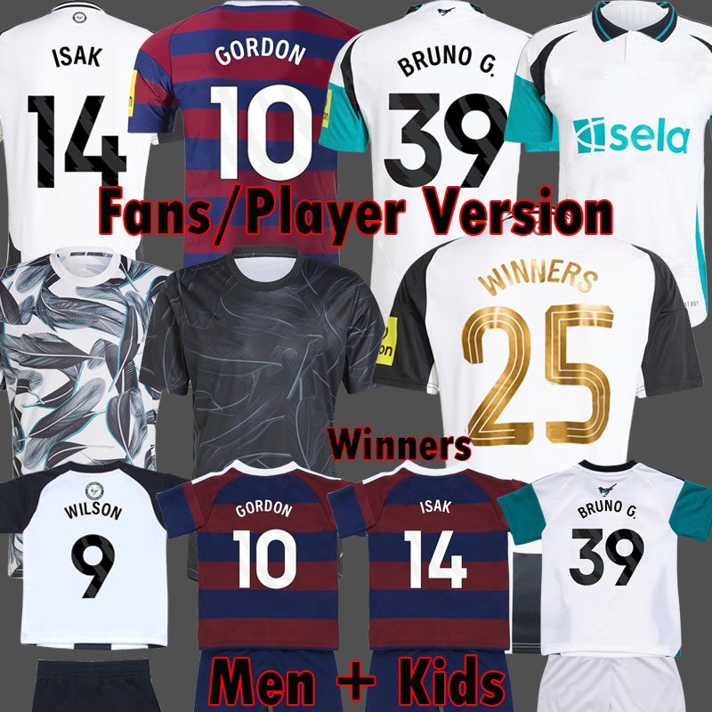 24 25 GORDON ISAK Soccer Jersey Carabao Cup 2025 Winners Shirt Match Edition BOTMAN BRUNO 2024 2025 NUFC Pre Match Football Shirt Men kit Kids Equipment XXXL 3XL 4XL