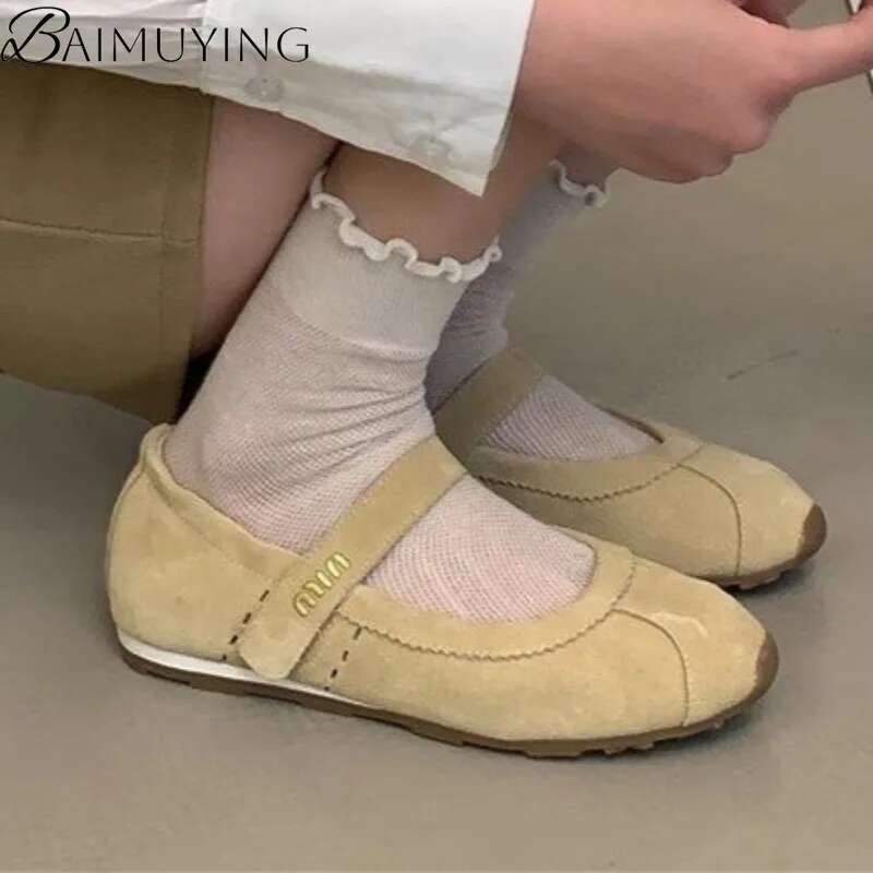 2025 Summer New Ballet Sandals Women's Casual Designer Fashion Sports Shoes Suede Dress Summer Comfortable Beach Shoes