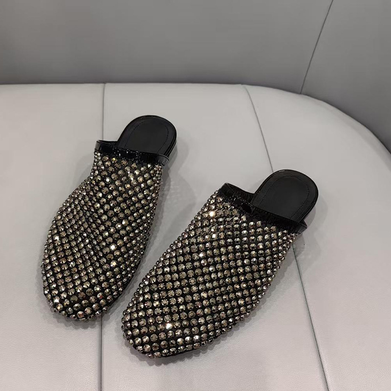 Casual women's trendy design, breathable half slippers, low heel, 23 woven mesh, new summer, fisherman no need