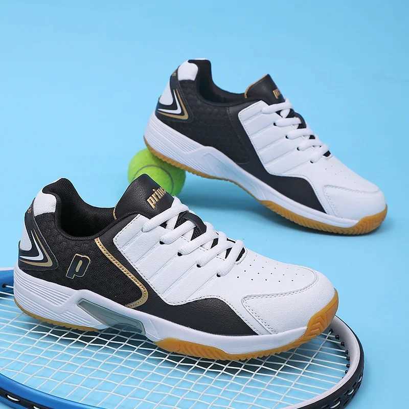 Professional Men Wen Leather Badminton shoes Couple Anti-Slip Training Sneaker Lightweight Tennis Shoes Volleyball sport shoesC250325
