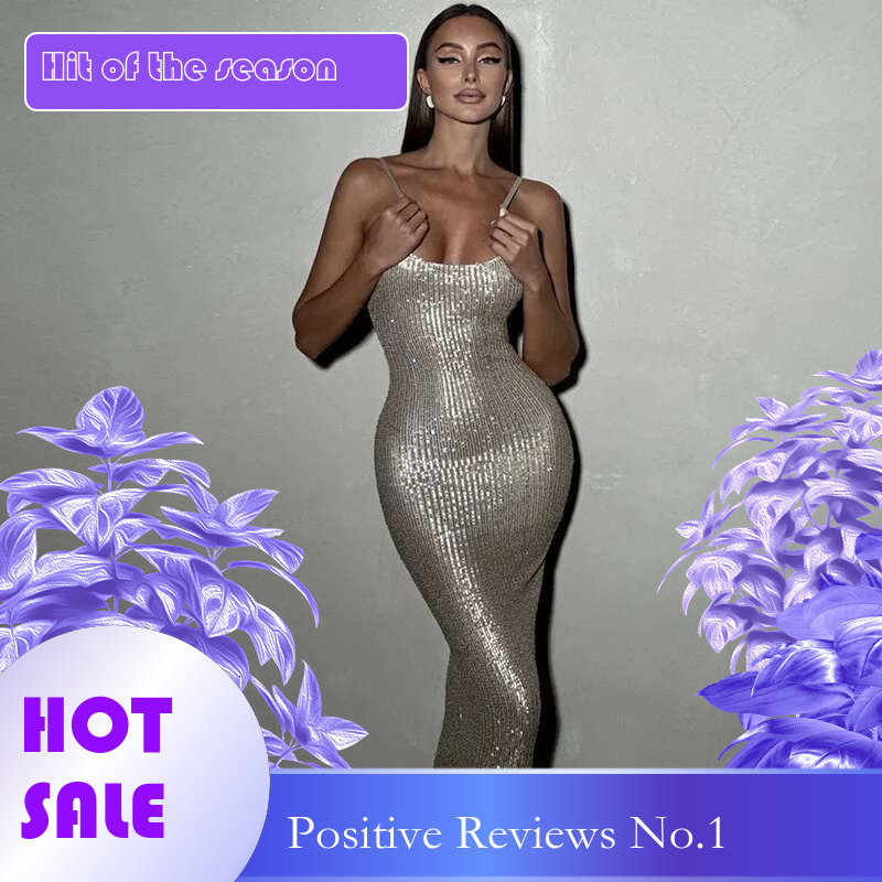 Dongdumaoyi Sexy Vrouwen Kleding Nieuwe Kralen Pailletten Slim Fit Sling Jurk Hoogwaardige Hot Meisje Hippe Rok Voor Vrouwen A
