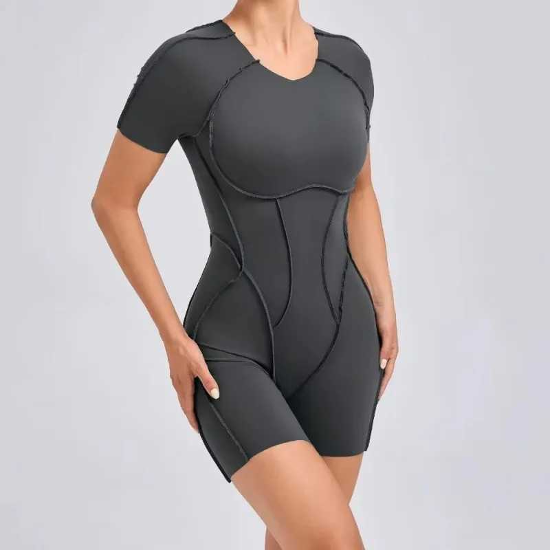 Yoga jumpsuit exercise and fitness set hip lift open back integrated tight fitting high elasticity outdoor gym sexy workout bodysuit W250326