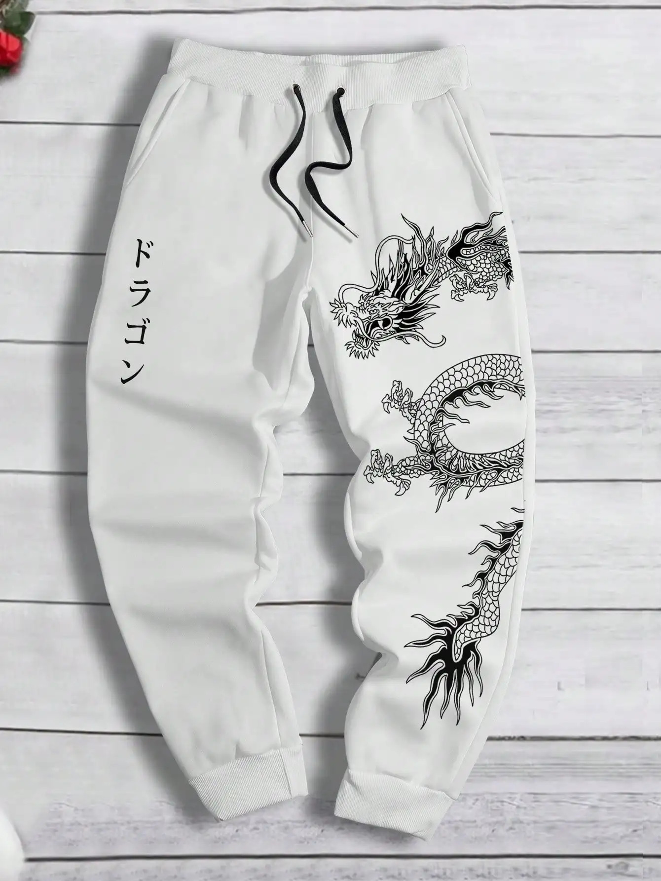 2024 mens casual sports pants trend loose trousers spring and autumn retro S3XL 250326