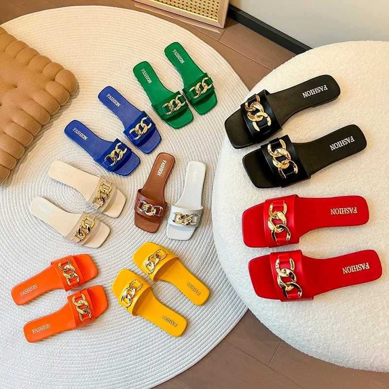 2024 Summer Womens Slippers Roman Fi Designer Flat Shoes Latex Soft soled Shoes Womens Breathable Beach Flip CoverXJ250326