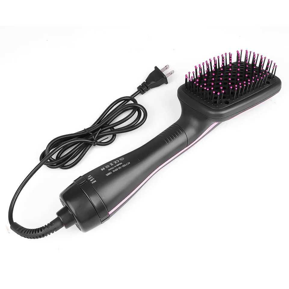 Hot Air Comb Hair Dryer Brush Blower Electric Blow Hair Straightener Professional Hairdryer Straightening Hairbrush Styling ToolC250326