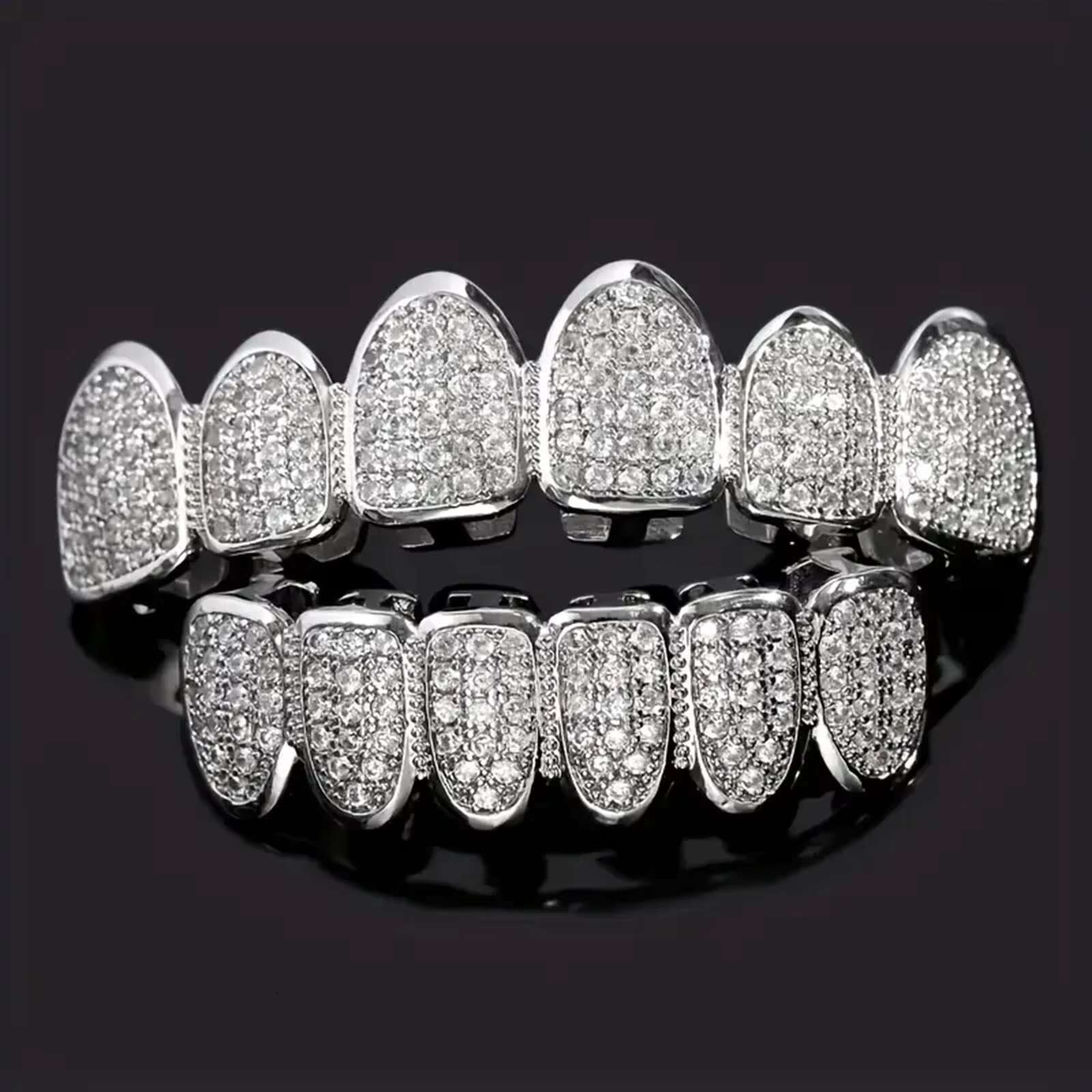 Custom Hip Hop Teeth Grillz VVS Moissanite Diamond Tooth Jewelry 10K 14K 18K Gold Silver Iced Out Grillz Teeth