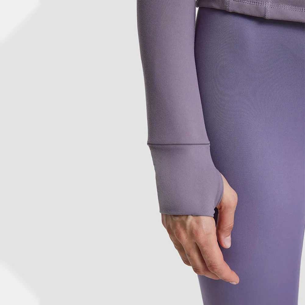 Yoga jacket sports top upright collar zipper long-distance running training fitness slim sleeping new for spring and autumn W250326