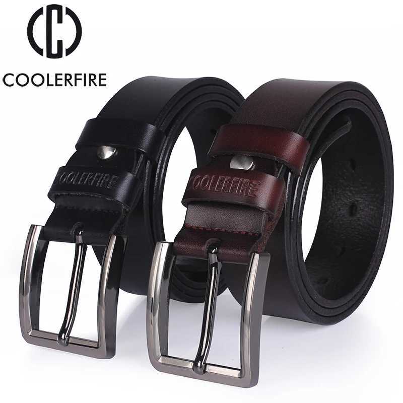 Cowhide genuine mens belt brand mens pin buckle jeans denim mens belt luxury designer high-quality leather belt W250326