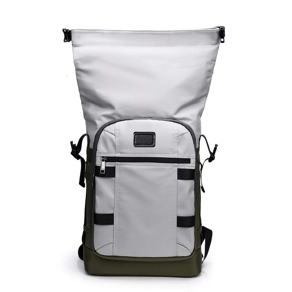 Roll Top 15.6" Laptop Waterproof Multi-Pocket Business Backpack Expandable Travel Bag Wear-Resistant Schoolbag