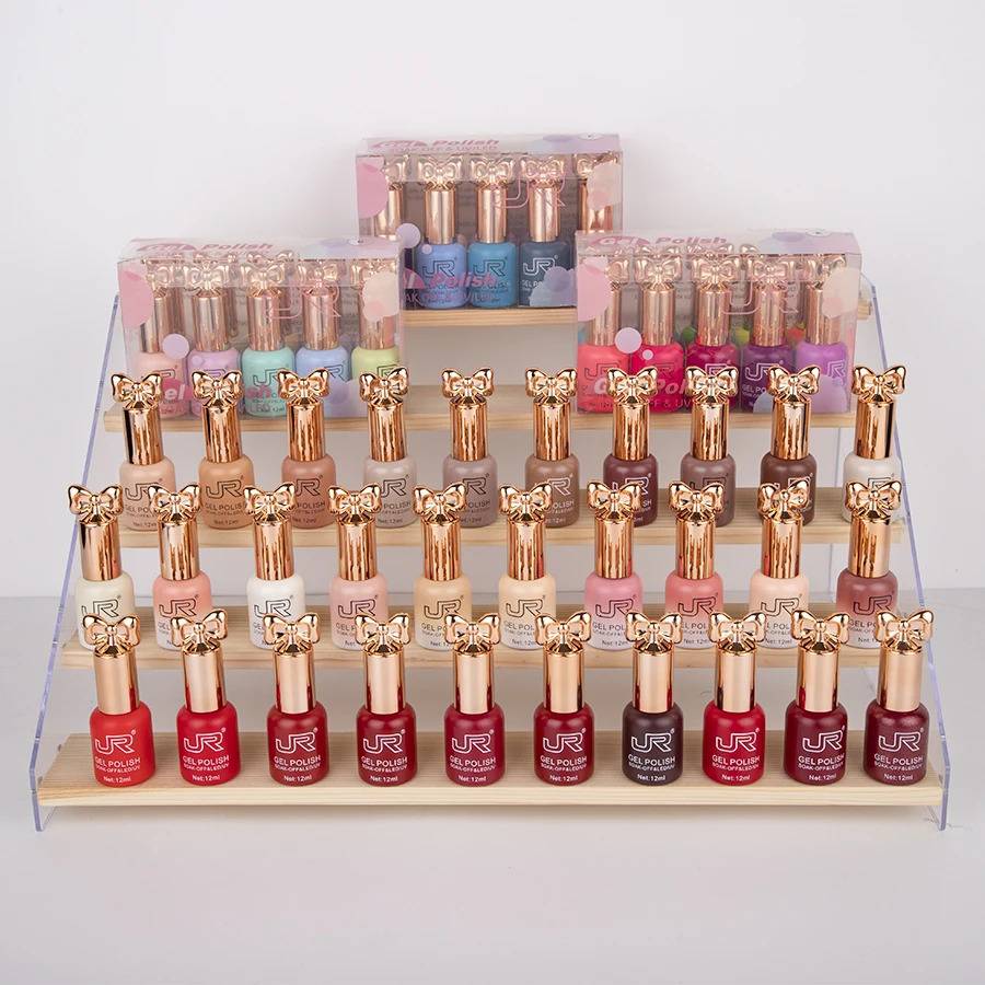 JR10pcs 12ml gel nail polish set Including Red Pink Nude Gel Polish Kit UV LED Soak Off Polish Home DIY top coat base coat gifts 250326