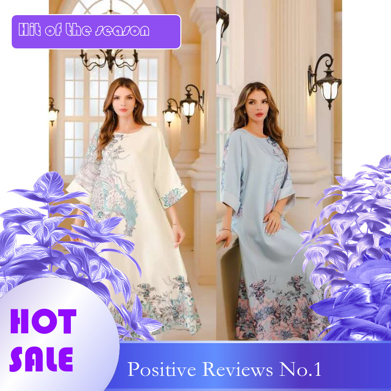 Dongdumaoyi Moslim Midden Eastabaya Robe Dameskleding DUBAI Turkse Vrouwen Hot Boren Gown Nieuwe W