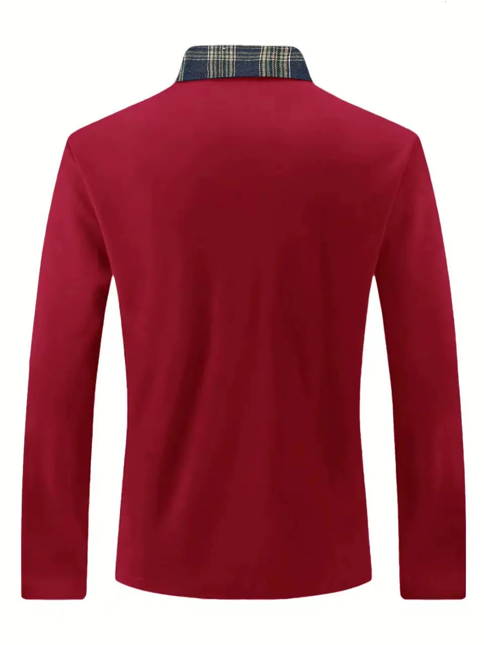 Mens Spring and Autumn Fashion Classic Solid Color Zipper Collar Sweater Sports Leisure Breathable Pocket Polo Shirt 250326