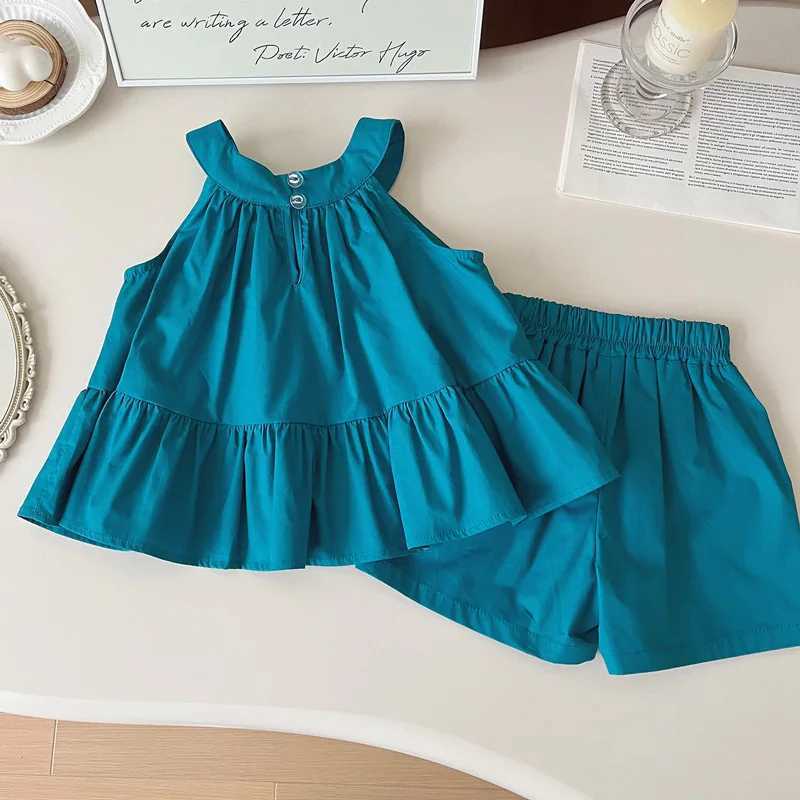 Girls casual dress sleeveless 3D floral set and dress childrens clothing 2 to 7 years old girls clothing W250326