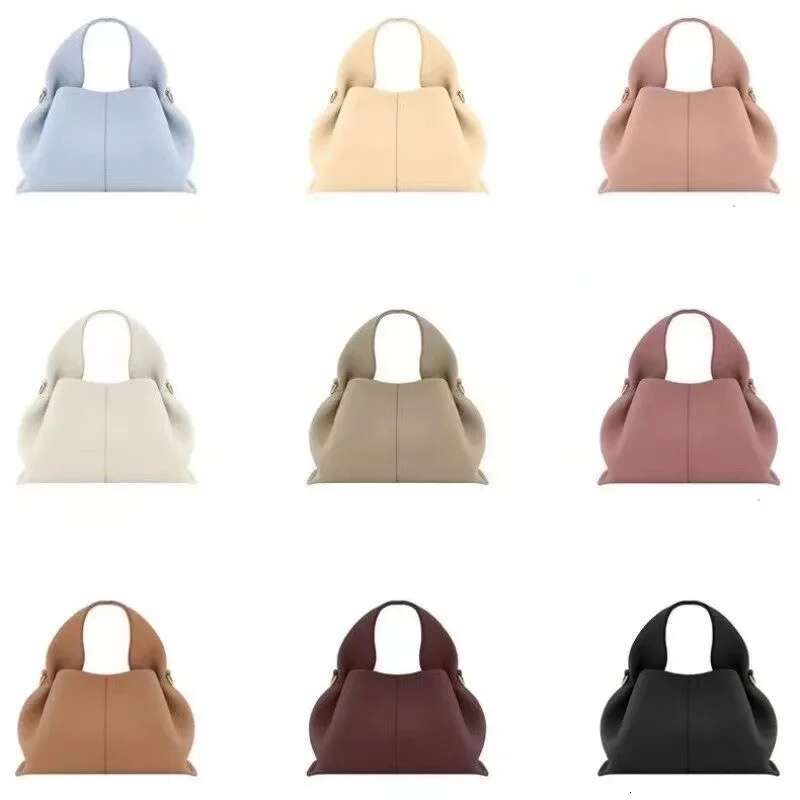 RAINBOW New Cloud Dumpg Bun Soft Lunch Box Women's Genuine Leather Shoulder Trend Brand Designer Handbag Fashion Bags