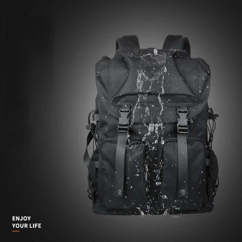 BJIAX Men Leisure Travel Computer Backpack Simple Korean Version Of High School Students Fashion Trend Bag