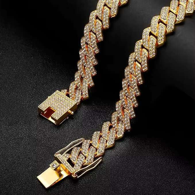 Luxury Cuban Link Chain Moissanite Necklace 14k 18k Gold 925 Sterling Silver Fine Hip Hop Jewelry for Women and Men