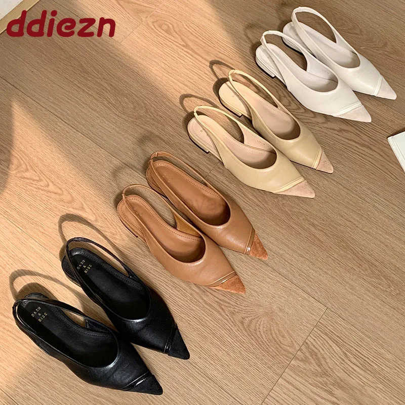 Luxury Footwear Slip On Wen Flats Sandals Shoes Casual Fem Pointed Toe Fashion Shallow Ladies Flats Sandals Shoes Z250326