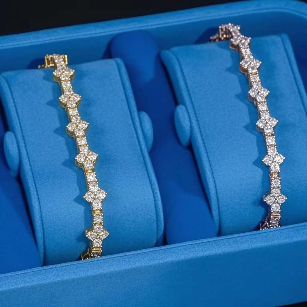 Linyin Custom Wholesale 925 Silver Moissanite Cross Bracelet Unique Stylish Perfect for Any Occasion.
