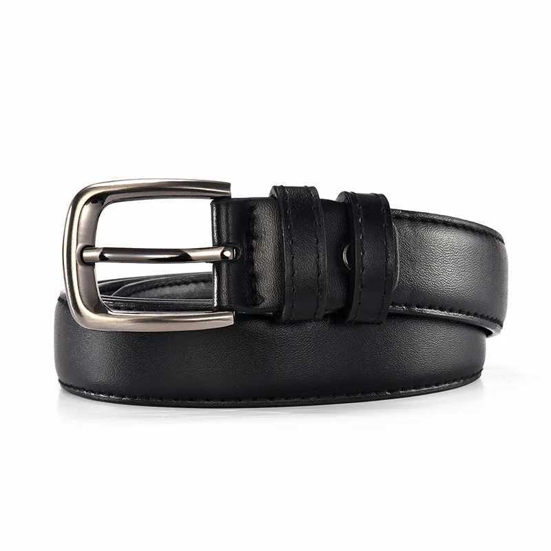 2.2cm 2.8cm wide new womens classic pin buckle strap fashionable PU leather high-end feel pants strap black coffee brown W250326