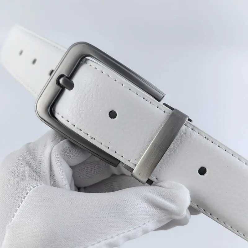 Korean version golf white belt buckle youth pants casual belt original mens and womens belt W250326