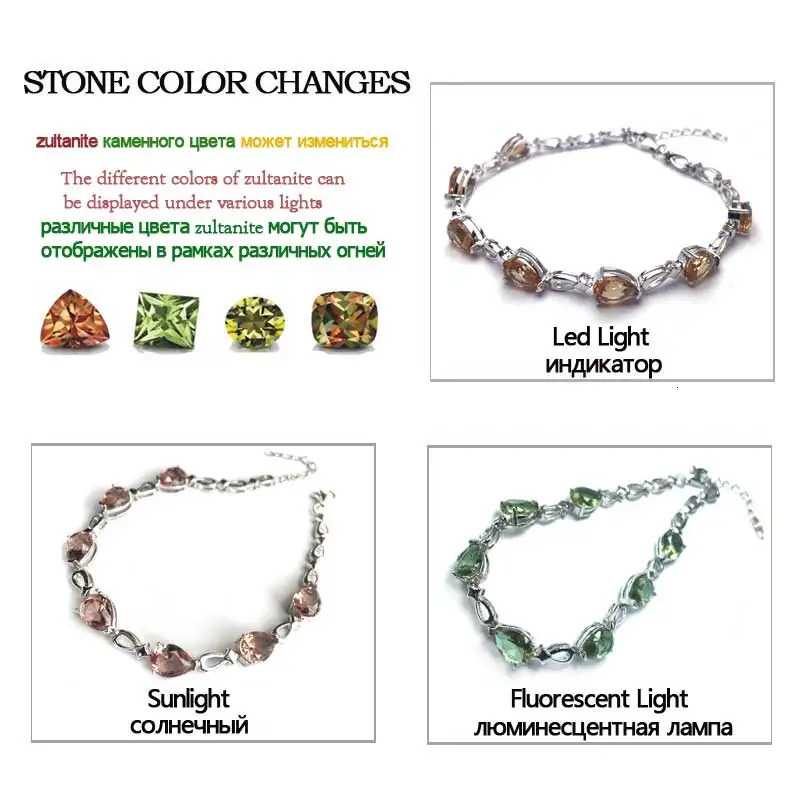 CSJ heart-shaped bracelet made of pure silver 925 pearls created as a Zulnite 6 * 8mm colorful opportunity exquisite jewelry womens wedding party gift