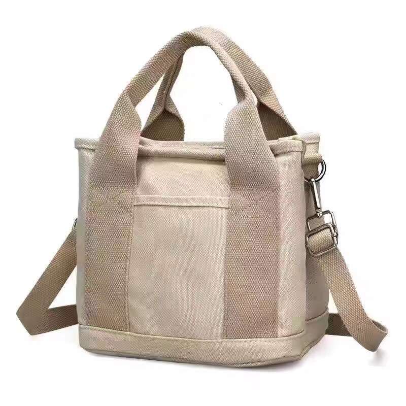 Large capacity thousand layer canvas handbag going out, mommy for leisure, commuting, bento bag, lightweight carrying bag