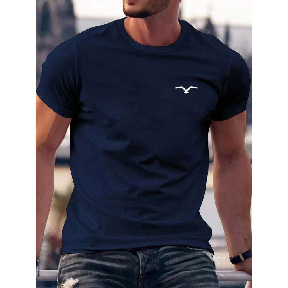 Seaghydrmen cotton T shirt luxury brand fashionable plus size top casual short sleeved street clothing classic new S XL