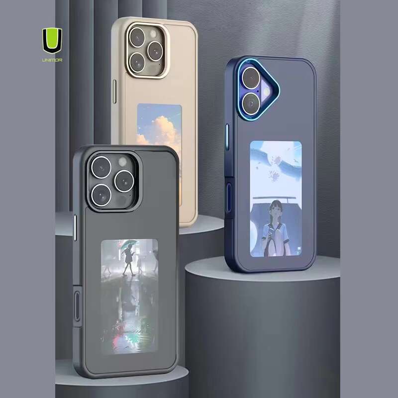 2024 New DIY Pattern Smart Display Electronic Ink Screen NFC Phone Suitable for iPhone 15 Pro Max 16 Plus Case
