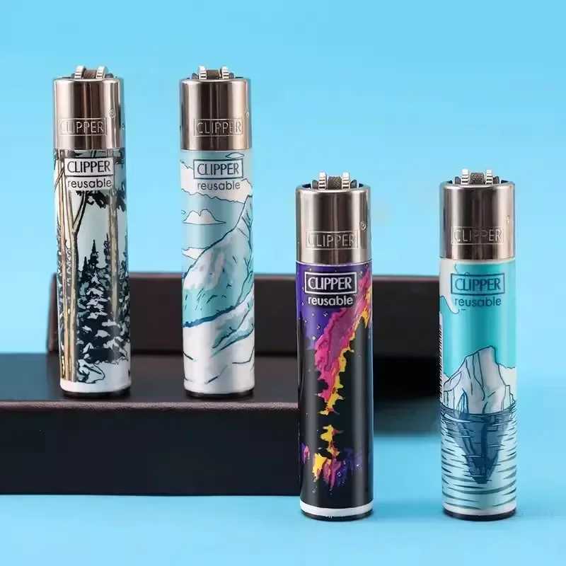 Clipper Lighter Smooth Grinding Wheel Open Fire Cigarette Lighter Portable Indoor Lighter Smoking Mens Gadgets Men GiftsC250326