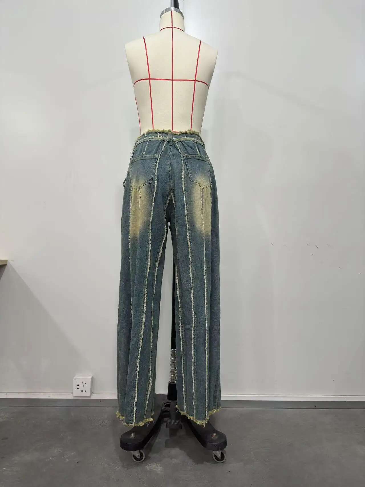 Wide Leg Jeans Pants Sexy Women High Waist Elegant Streetwear Denim Straight Trousers