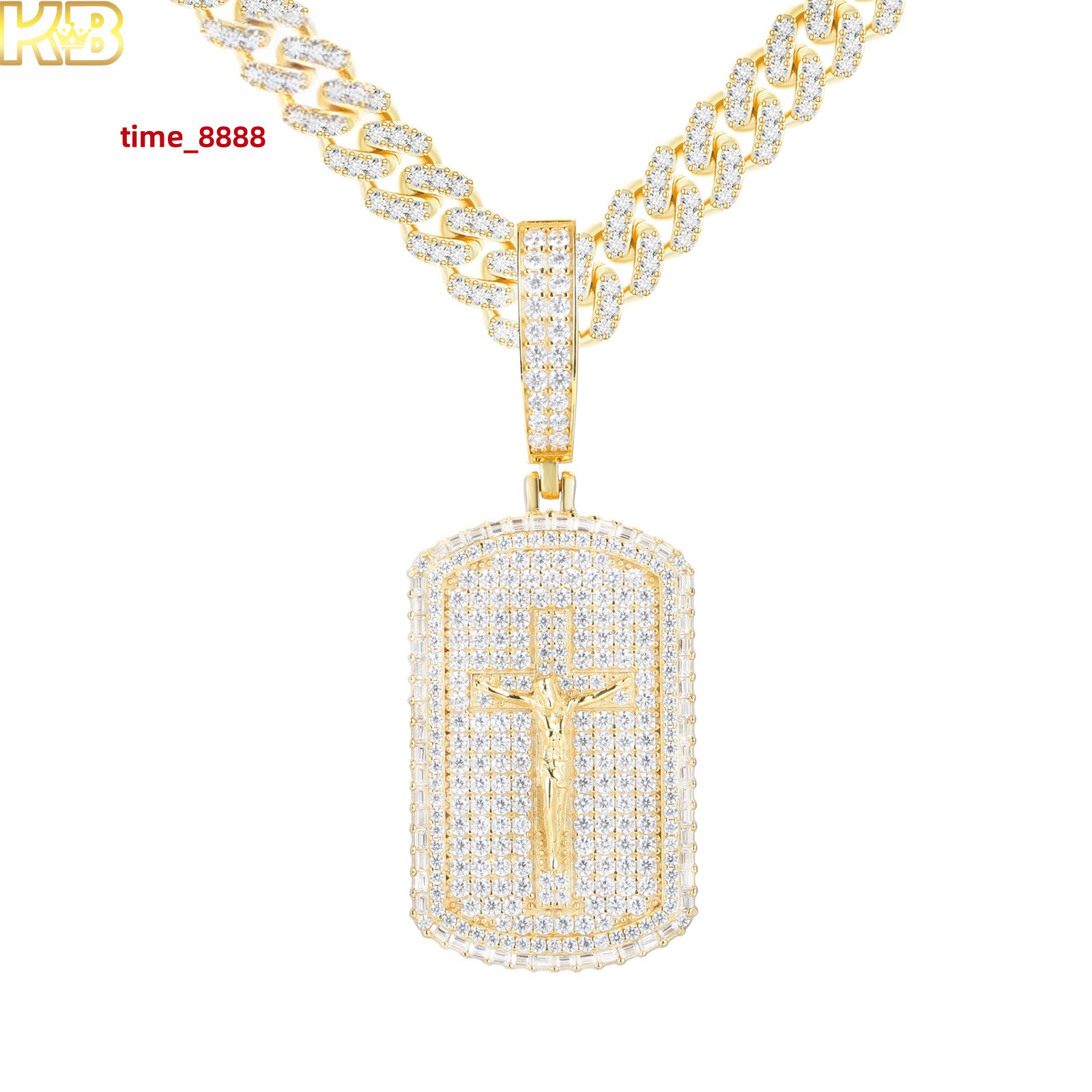 925 Silver Moissanite Pendant Fully Iced Out Diamond Cut Luxury for Hip Hop Fashion High Quality Jewelry for a Dazzling Necklace