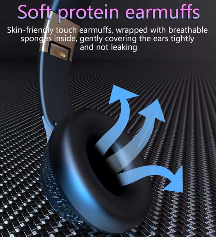 Headphones high and low frequency stereo music Oem wireless noise cancelg headphones with microphone