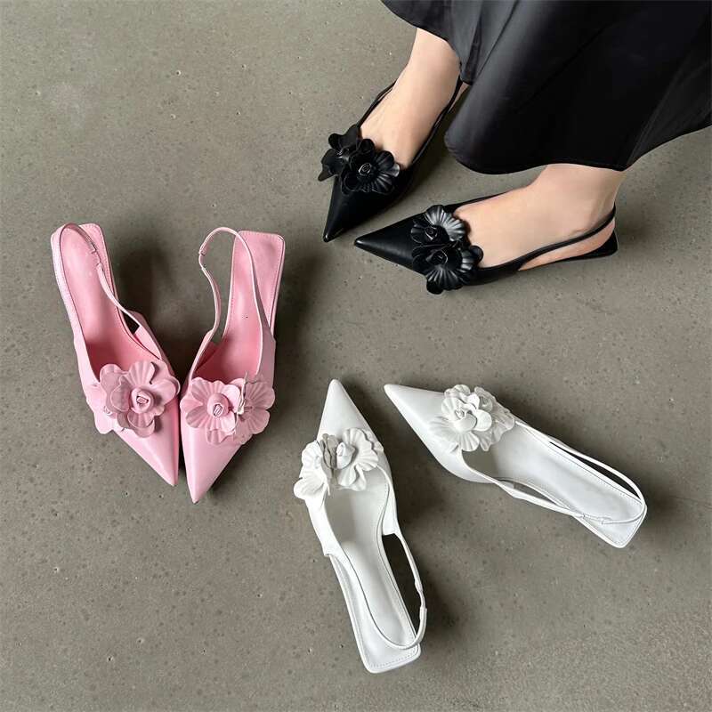 Eilyken Sexy wer Pointed Toe Thin Low Heels Women Pumps Elegant Wedding Sgback Shoes Mules atos De Mujer