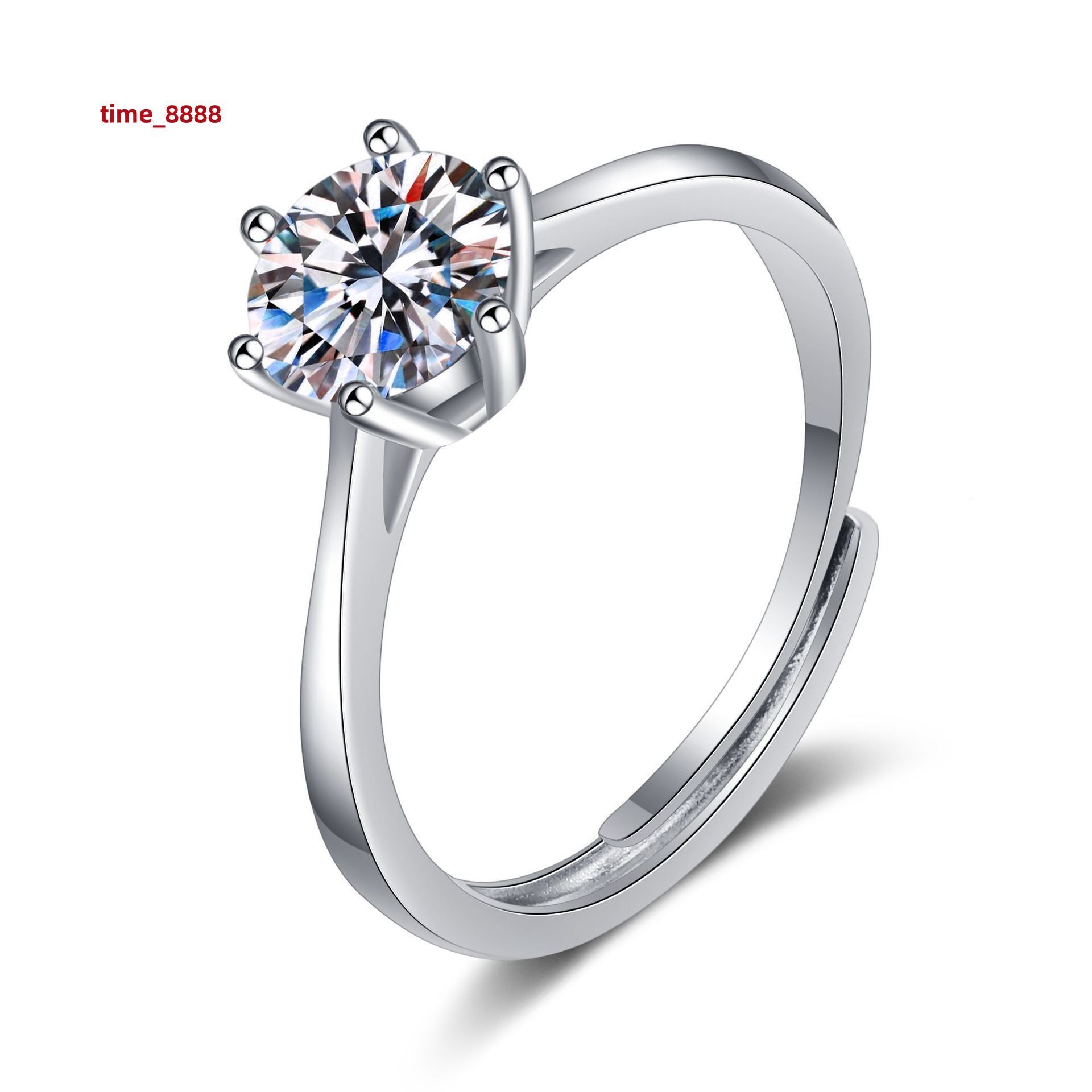 Custom High Quality Moissanite Ring Fine Jewellery Promise Women 925 Sterling Silver Ring for Wedding