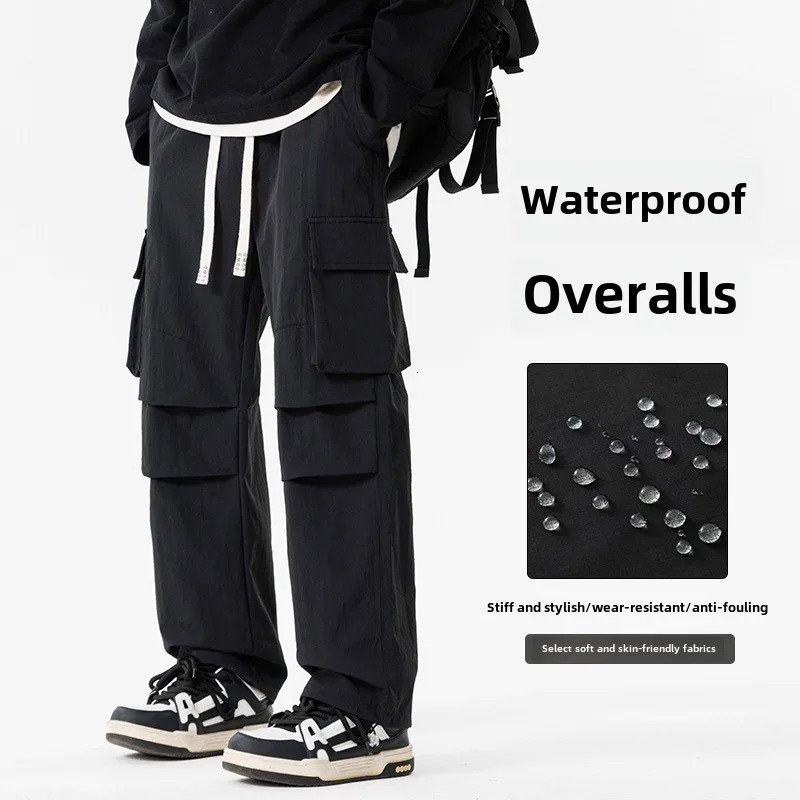 Work pants mens umbrella style assault pants outdoor waterproof loose size straight casual mens work clothes 250321