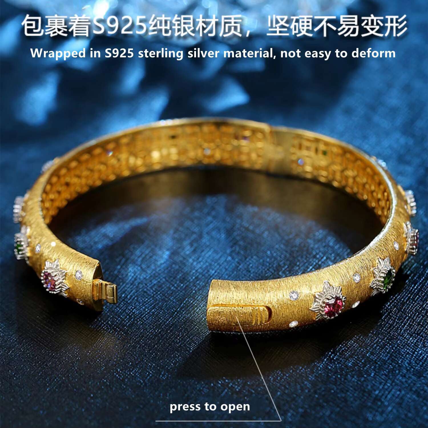 S Sier Gold Palace Design Birthday Gift for Girlfriend Bracelet