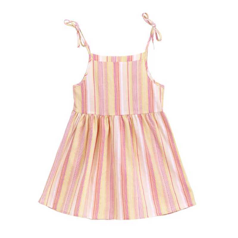 1-5 year old baby girl sleeveless printed dress childrens summer princess dress childrens Par ball dress W250326