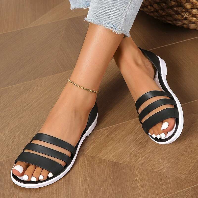 2025 Top Seller-women Jelly Sandals Summer Non Slip Soft Soled Beach Versatile Women's Shoes