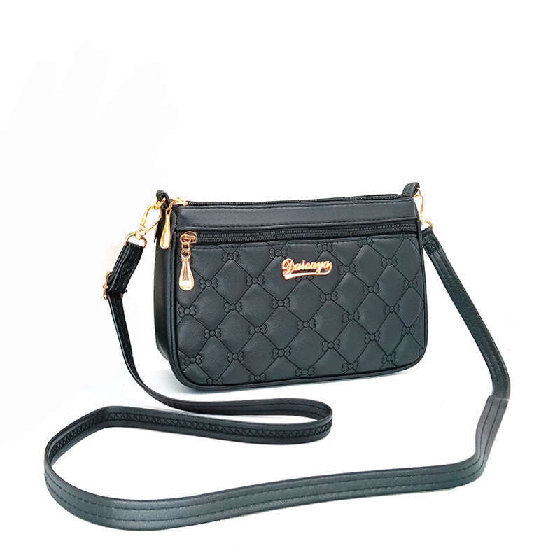New 2023 Crossbody Shoulder Multi layered Embroidered Leisure Fashion Mom Middle aged Straddle Bag