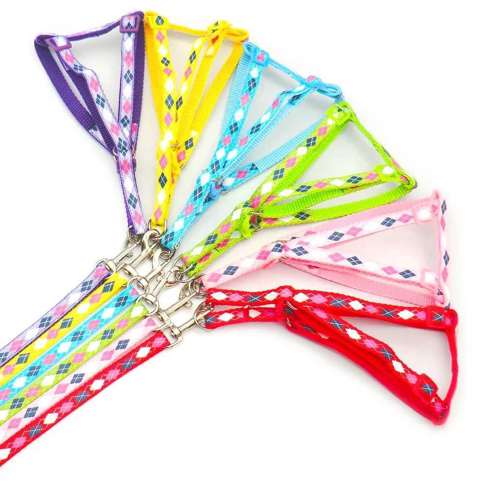 24 sets of pattern dog and cat suspenders adjustable vest collar dog outdoor walking Chihuahua collar name board accessories X250326