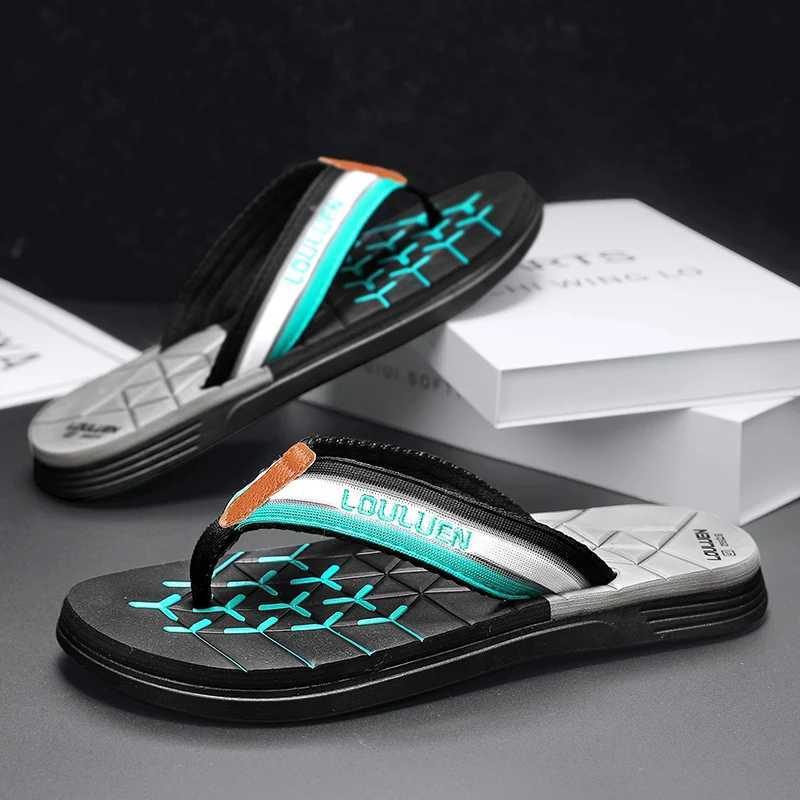 Hot selling mens flip top outdoor leisure beach soft light N-Slip shoes summer skate mens shower 2024 Zapatos HombreXJ250326