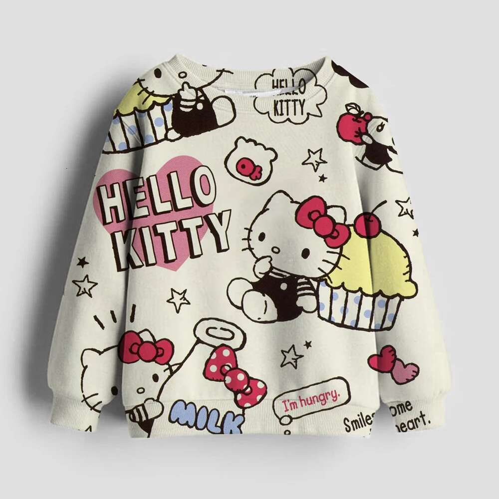 Ddmyshoesvip Spring And Autumn Girls Hoodie Fashion Sweatshirt Cute Cartoon Long Sleeve Children Wear