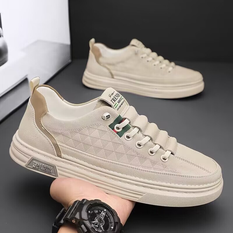 Designer Shoes Spring New Personalized Printed Breathable Men's Shoes Student Fashion Versatile Little White Men's Sports And Leisure Men�