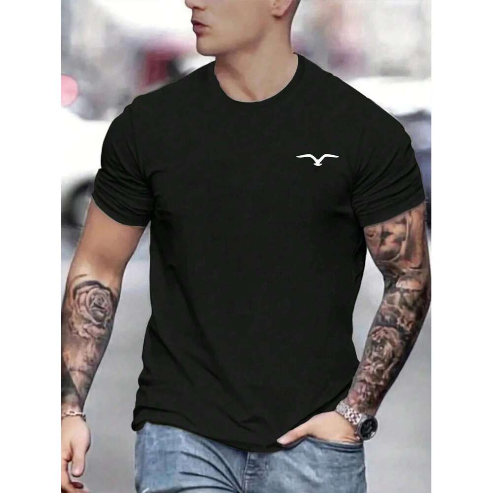 Seaghydrmen cotton T shirt luxury brand fashionable plus size top casual short sleeved street clothing classic new S XL